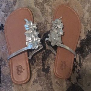 Faded glory silver sandals